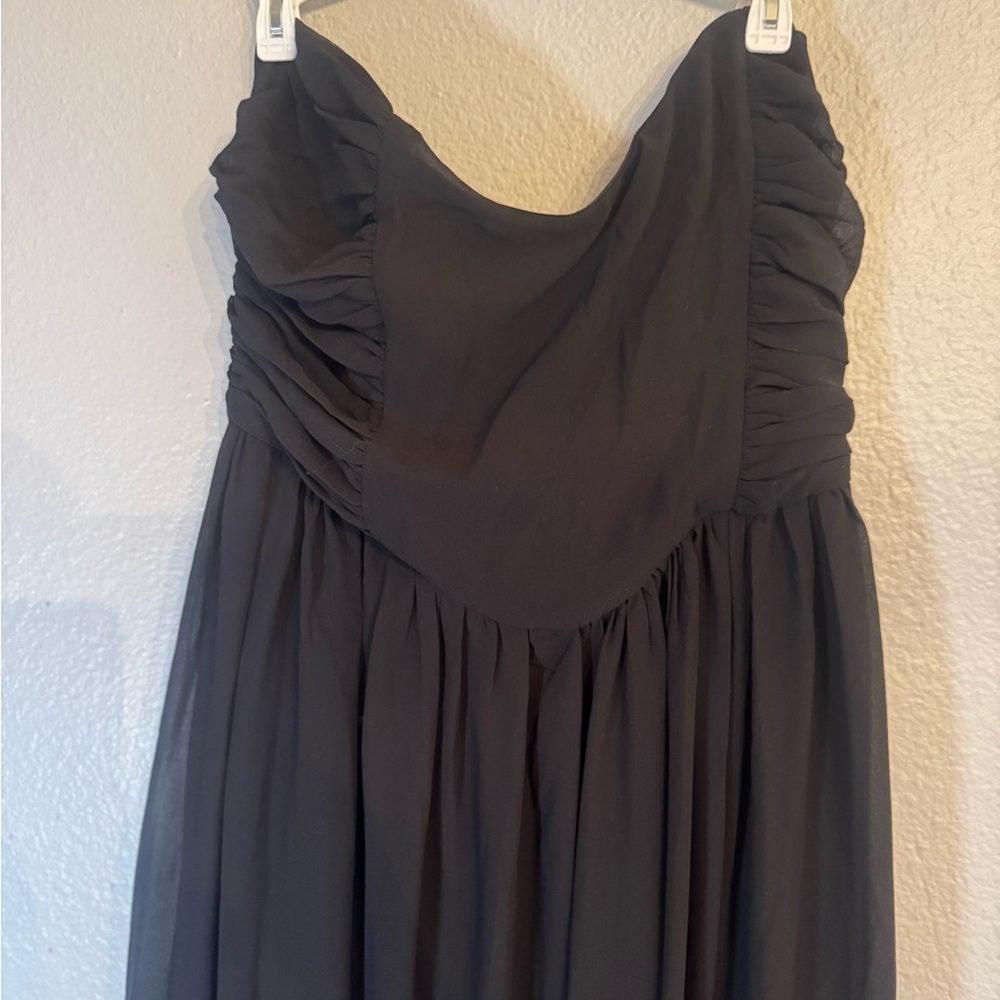 Lulu's Classic Black Strapless Dress Size Large